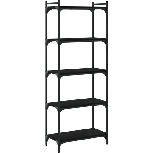 Maison Chic Knjižna omara - Knjižni regal 5-nadstropna črna 60x30x154 cm inženirski les, (21724526) Slike
