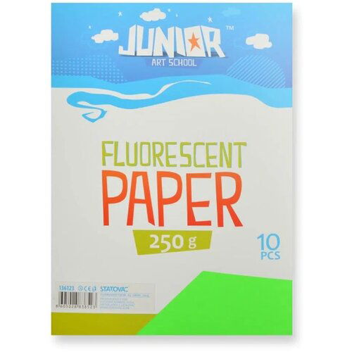 Junior jolly Fluo Paper, papir, fluo, A4, 250g, 10K, odaberite nijansu Fluo zelena Cene