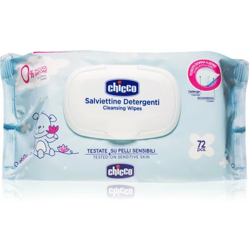 Chicco Cleansing Wipes Blue dječje nježne vlažne maramice 72 kom