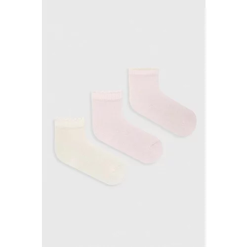 United Colors Of Benetton Nogavice za dojenčka 3-pack roza barva