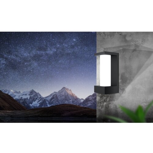 Eglo Cividino spoljna zidna lampa/1, led, 6w, 500lm, ip44, liveni aluminijum/staklo/crno (98744) Slike