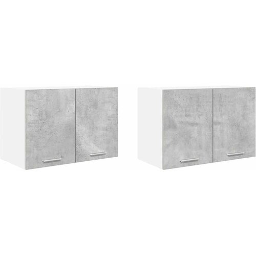  ormarić 2 pcs Beton siva i bijela 60 x 31 x 40 cm Slike