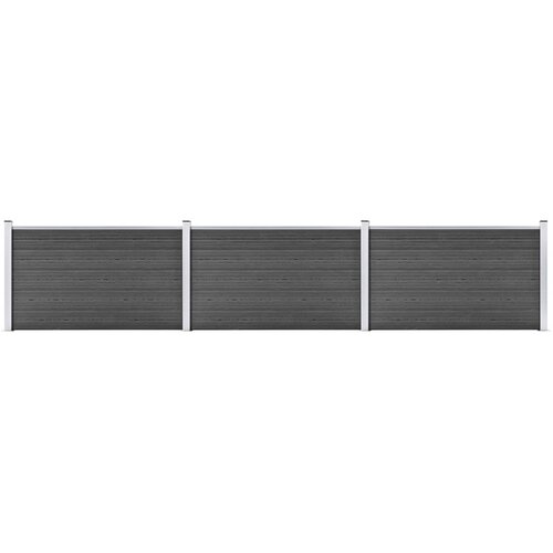  Set panela za ogradu WPC 526 x 105 cm crni Cene