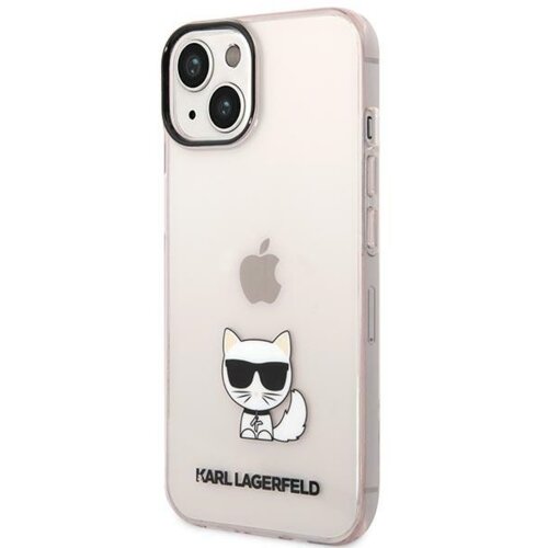 Karl Lagerfeld kLHCP14MCTTRI zaščita ovitek za iphone 14 plus 6.7 prozorno roza - choupette logo Cene