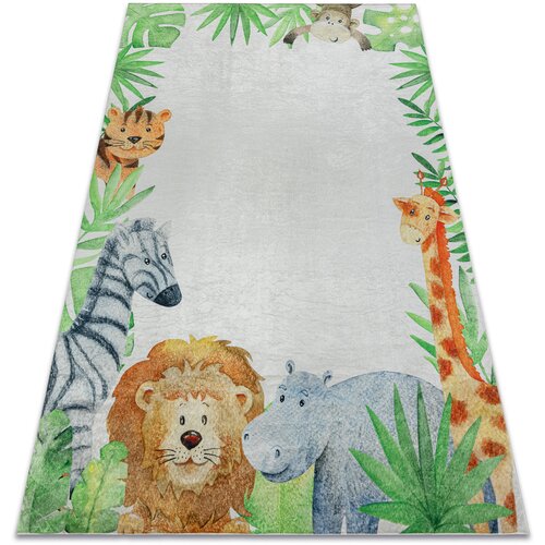 RugsX Preproge BAMBINO 54090 pralna preproga Živali, Afrika za 160x220 cm Bela Cene