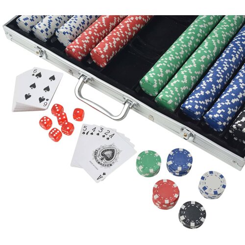  Set za Poker s 1000 Žetona Aluminijum Slike