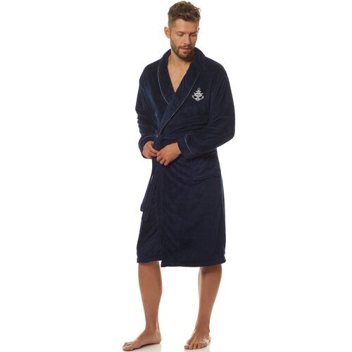 Ll Navy bathrobe 2114 Dark blue Dark blue Cene