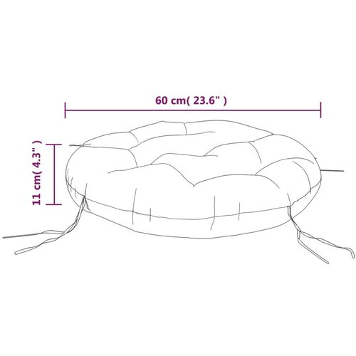 vidaXL Okrogla blazina svetlo zelena &Oslash; 60 x 11 cm oxford tkanina Cene