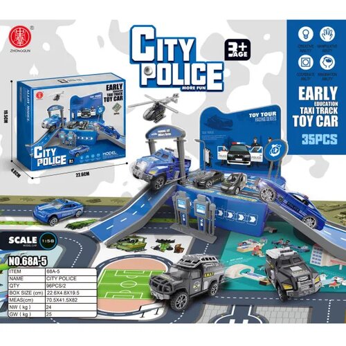 Hk Mini igračka policijska stanica sa vozilima Cene