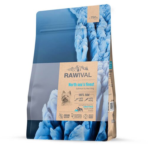 Craftia RAWIVAL North Sea&rsquo;s Finest Adult Dog Toy & Small Breed - losos i haringa za odrasle pse malih rasa (750g, 2,5kg, 7,5kg) 750g Cene