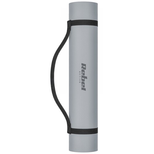 Rebel ACTIVE Strunjača prostirka za jogu, pilates i fitnes 200x90cm debljina 1 cm TPE siva RBA-3159-GY Slike