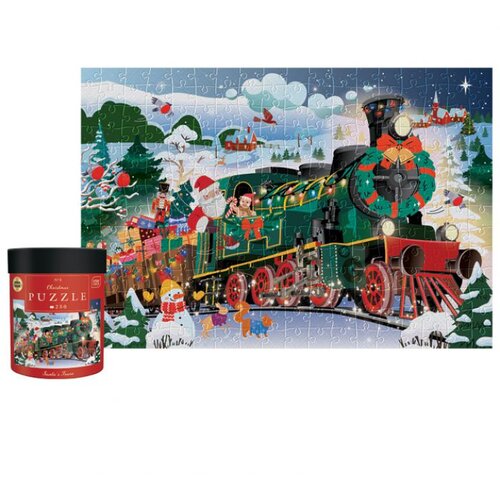  PUZZLE 250 KOM TUBA CHRISTMAS &amp;quot;SANTA`S TRAIN&amp;quot; INTERDRUK Slike