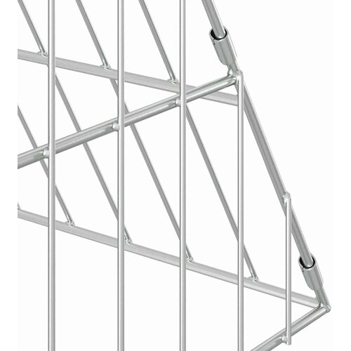  Kavez za zečeve Srebrno 215 x 100 x 85 cm Cinkani čelik Slike