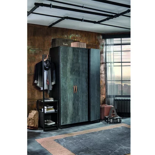 HANAH HOME Dark Metal 3 Doors Wardrobe garderobna omara, (20862890)