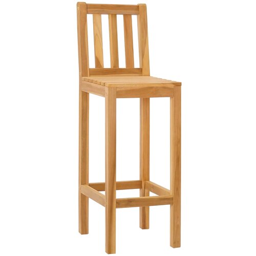  Barska stolica 2 pcs smeđa čvrsto teak drvo Slike