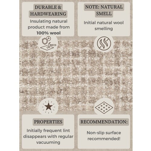 Hanse Home Bež volnena preproga 80x150 cm Eloise &amp;ndash; Slike