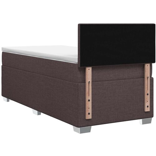  Boxspring krevet s madracem Tamno smeđa 80 x 200 cm Tkanina - Tamno smeđa 80 x 200 cm Pro&amp;scaron;iveno gumbima Slike