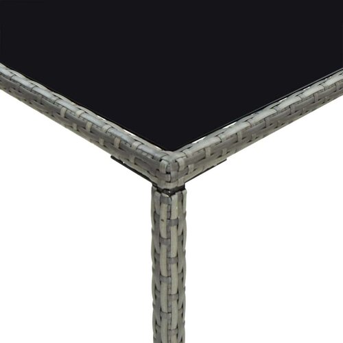  Vrtni barski stol sivi 70 x 70 x 110 cm od poliratana i stakla Slike