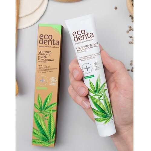 Ecodenta pasta za zube bez fluora | zubni plak | ulje kanabisa Slike