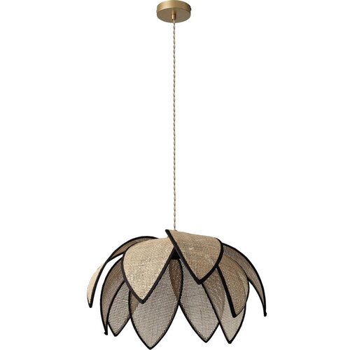 Osram Luster na sajli DECOR RATTAN 1xE27/15W/230V prečnik 48 cm bež/crna Slike