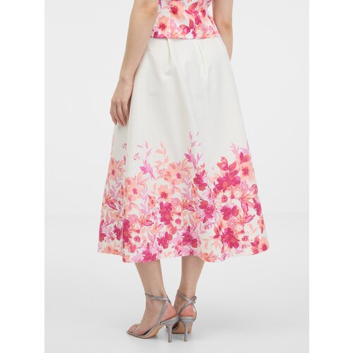 Orsay Pink women's floral skirt - Women's Cene
