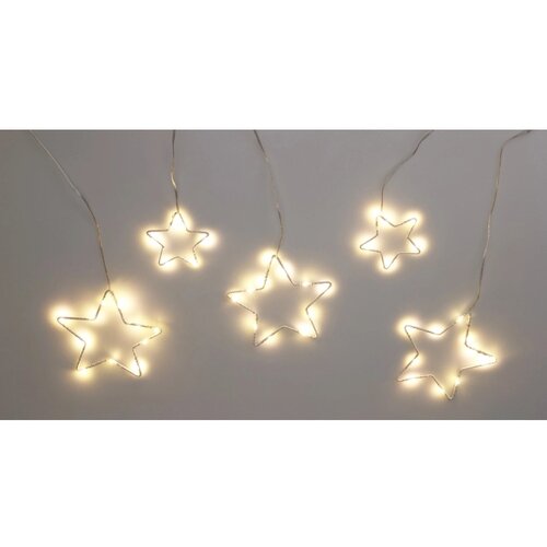 Zavesna zvezdna LED veriga 1,7 m transparentna Slike