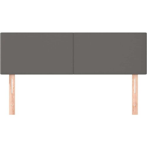  Uzglavlja 2 kom siva 72 x 5 x 78/88 cm od umjetne kože Slike