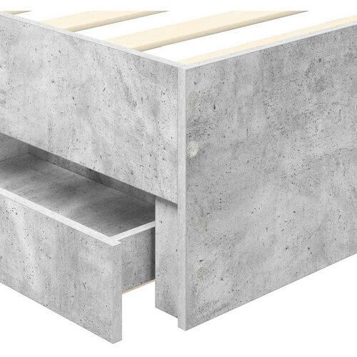  Okvir za krevet s ladicama Betonski sivi 90 x 190 cm - Beton siva 90 x 190 cm Slike