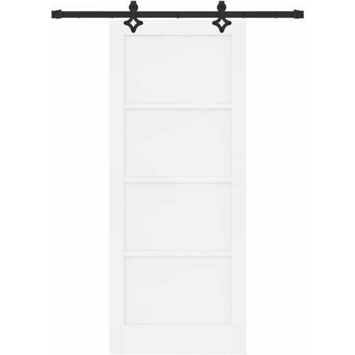  Klizna vrata ORKDAL 83 x 202 cm Masivna borovina Bijela Slike