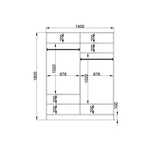 Hanah home Ormar Rb-163, 140x184x52 cm, Bijeli Slike