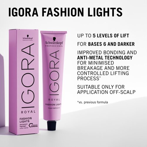 Schwarzkopf Professional IGORA Royal Fashion Lights posvetlitvena krema za lase odtenek L-77 60 ml Slike