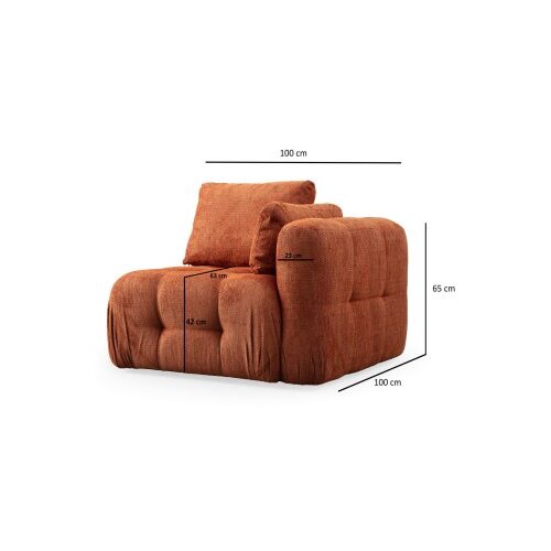 Atelier Del Sofa Dvosjed Amaris 2, 300 x 120 x 65 cm, Narandžasta Slike