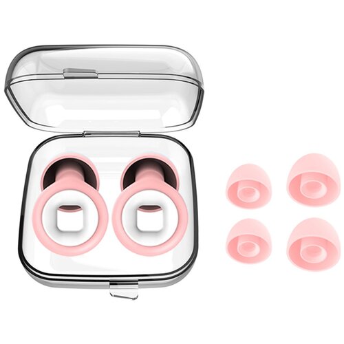 INF Kovancasti silikonski ušesni čepki (1 par) – udobni pralni 25-28db White+Pink, (5000286817) Cene