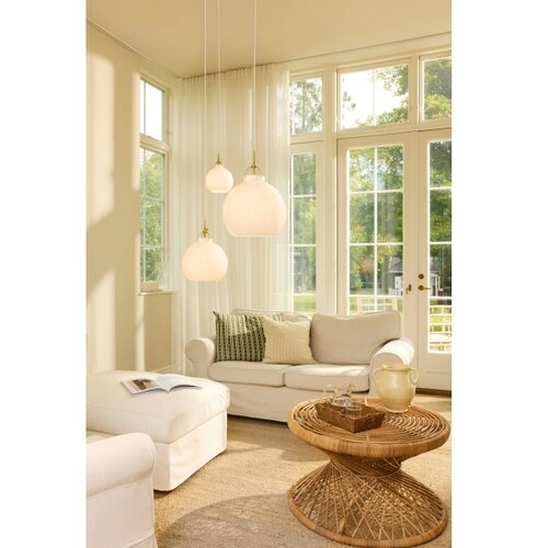 Halo Design 747993 - Visilica na sajli TOSCANA 1xE27/40W/230V prečnik 27 cm krem./mesing Slike