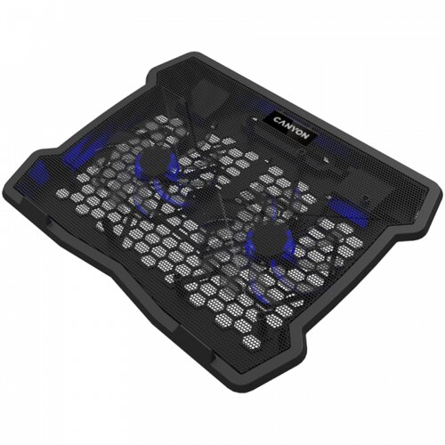 Canyon cooler NS03 2Fan 2USB LED Black Slike