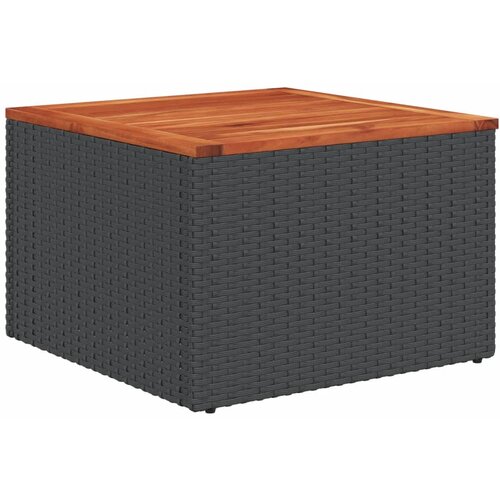  7-dijelni set vrtnih sofa od poliratana s jastucima crni Crna 61 x 62 x 69 cm Slike