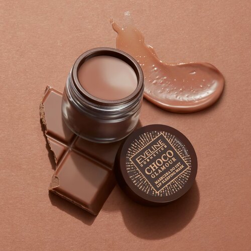 Eveline Cosmetics Choco Glamour nočna regeneracijska maska za ustnice 12 ml Slike