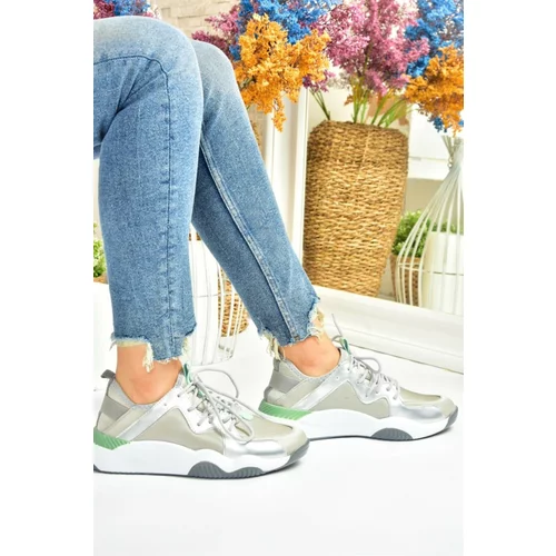 Fox Shoes Gray Fabric Women's Sneakers Sports Shoes