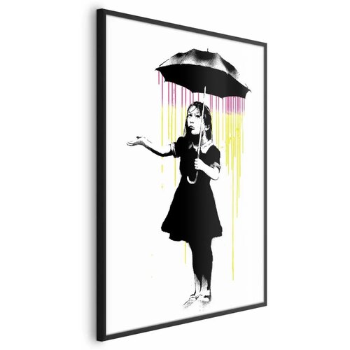  Plakat - Girl with an Umbrella 60x90 Crni okvir Cene