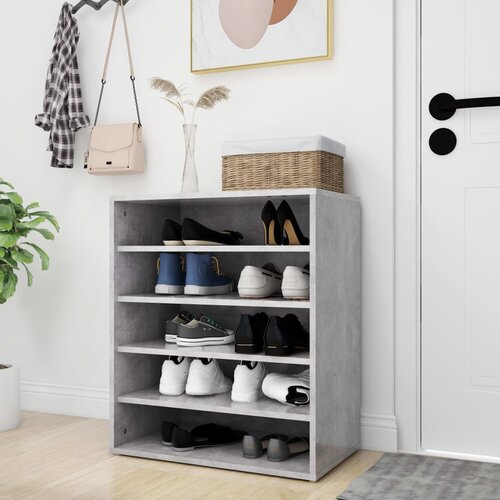 The Living Store Omarica za čevlje betonsko siva 60x35x70 cm iverna plošča - Omara Za Čevlje, (21434916) Cene