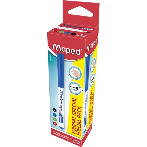 Maped Markerji za belo tablo Peps, promocijski paket 12 kosov, (21655427) Slike