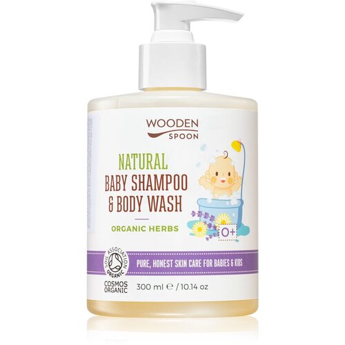 WoodenSpoon Natural &amp;scaron;ampon i gel za tu&amp;scaron;iranje za djecu s mirisom lavande 300 ml Slike
