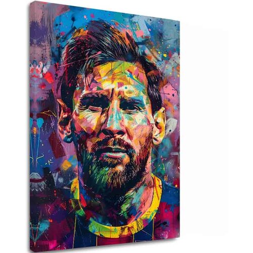  Slika MESSI VIBES na platnu | Poslikana struktura Cene