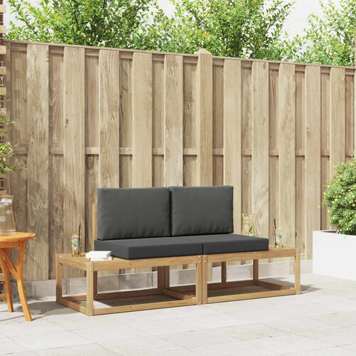  Set vanjskih sofa s jastukom 2 pcs Bijela i antracit Poliester Cene