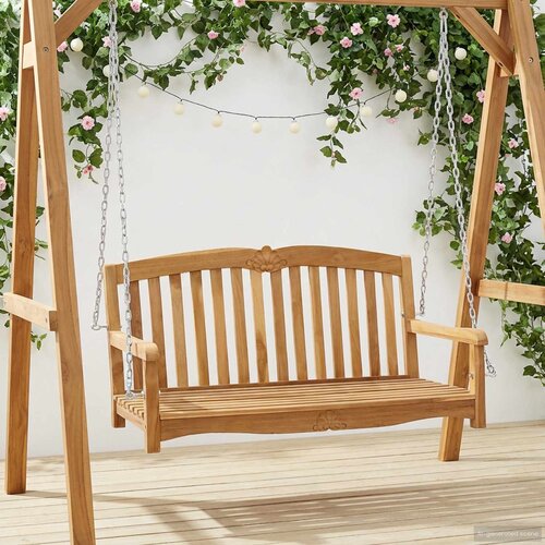 Ljuljačka Prirodna 114 x 60 x 60,5 cm Čvrsto teak drvo Cene
