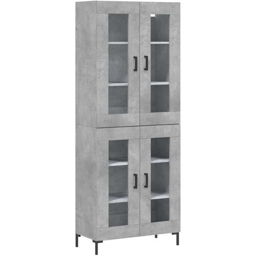 vidaXL Visoka komoda siva betona 69 5x34x180 cm od konstruiranog drva Cijene