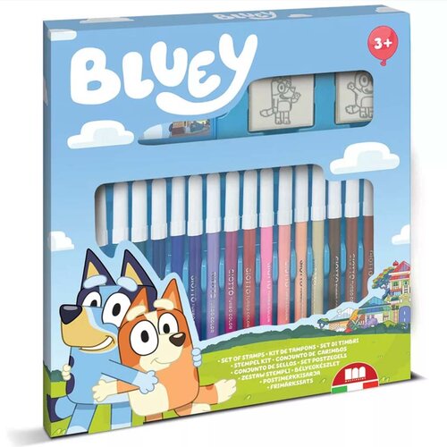 Multiprint Bluey 18-dijelni set pečata s flomasterima - Cene