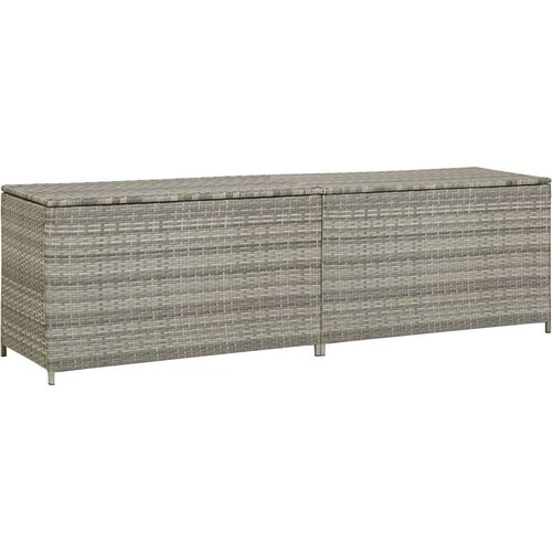 Poli Vrtna kutija za pohranu od poliratana 200 x 50 x 60 cm siva Cijene