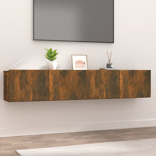 The Living Store ormarići 2 kom boja dimljenog hrasta 80 x 30 x 30 cm drveni Cijene