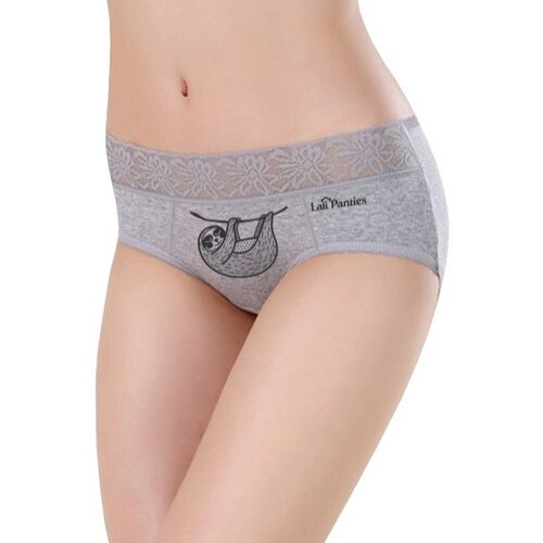 LaliCup Menstrualne hlačke LaliPanties - sive s potiskom lenivca (1 kos-različne velikosti) Cene